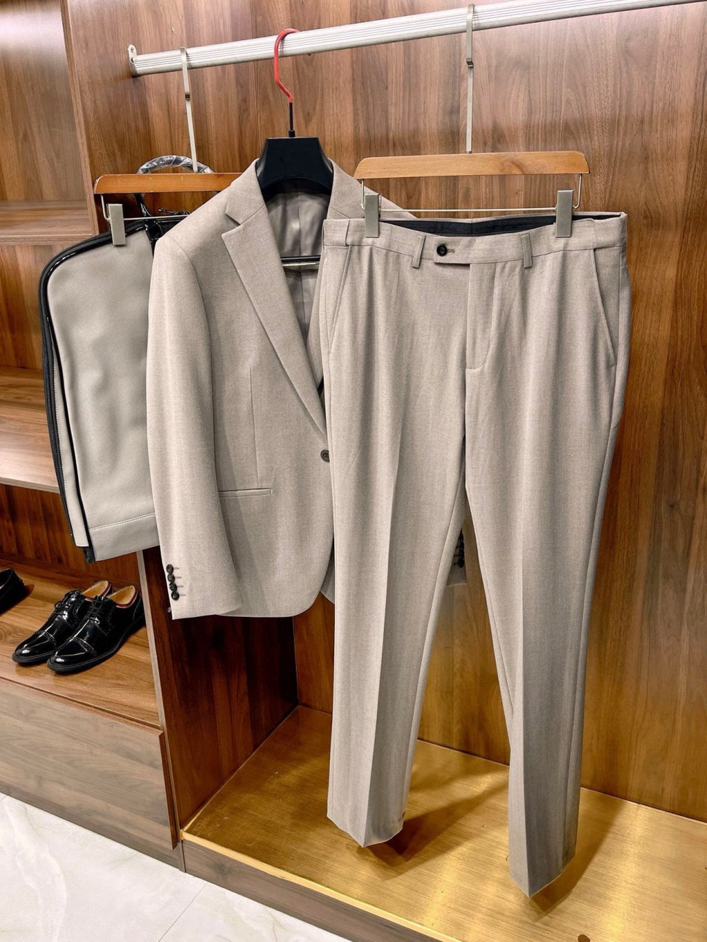 Ermenegildo Zegna Men's Fall And Winter Business High-end Jacket Tide Wool Single-breasted Suit Top Wedding Suit Casual Pants Solid Color Suit Set Ngvp #2439
