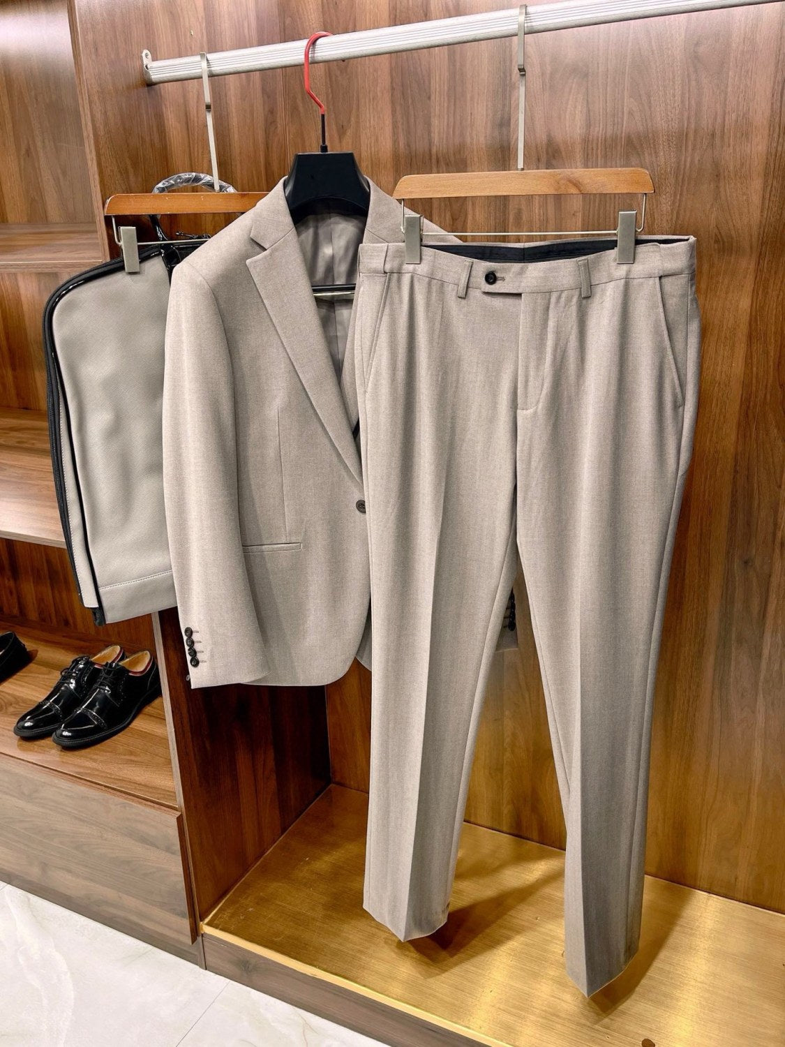 Ermenegildo Zegna Men's Fall And Winter Business High-end Jacket Tide Wool Single-breasted Suit Top Wedding Suit Casual Pants Solid Color Suit Set Ngvp #2439