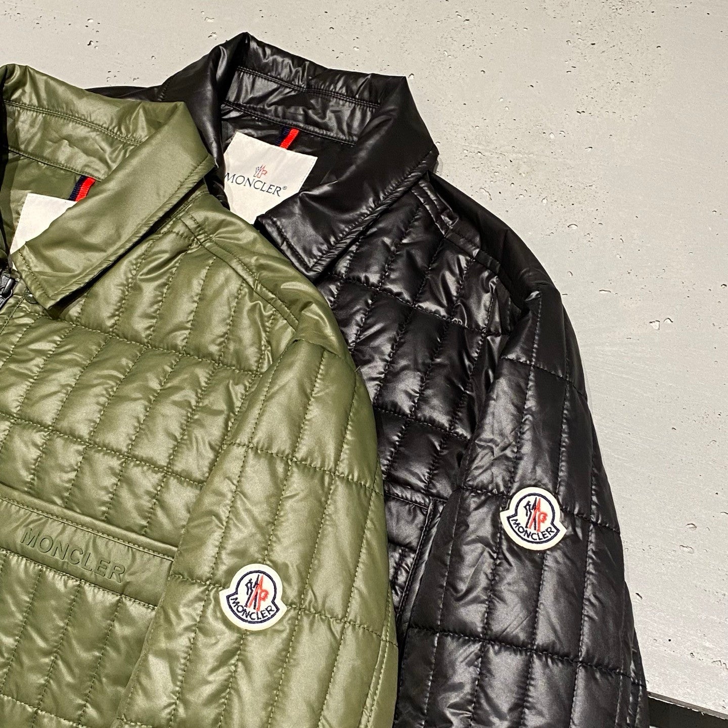 Moncler Men's Winter Fashion Casual Lapel Zipper Minimalist Vertical Quilted Lightweight Cotton Outerwear  Jacket #79317