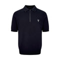 Prada Men's Summer Solid Color Logo Embroidery Zipper Neck Short Sleeve Polo Shirt T-Shirt #74655