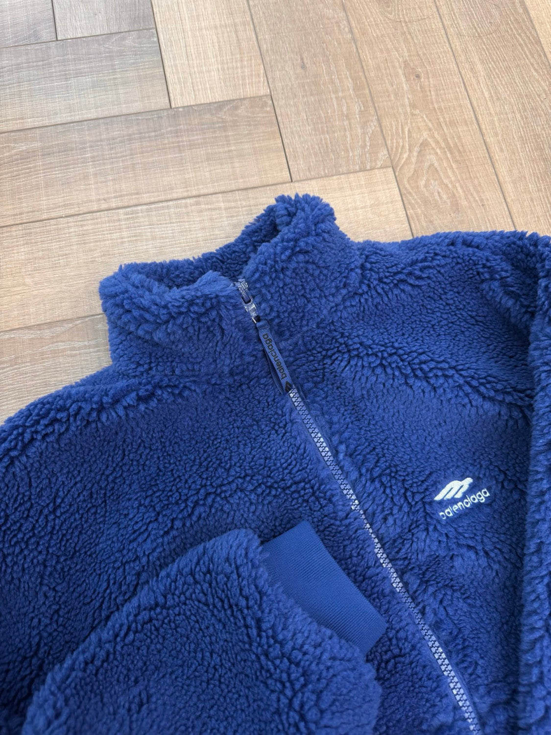 Balenciaga Men's 3b Sports Icon Ski Zip-up Jacket in Light Marine Blue #335777
