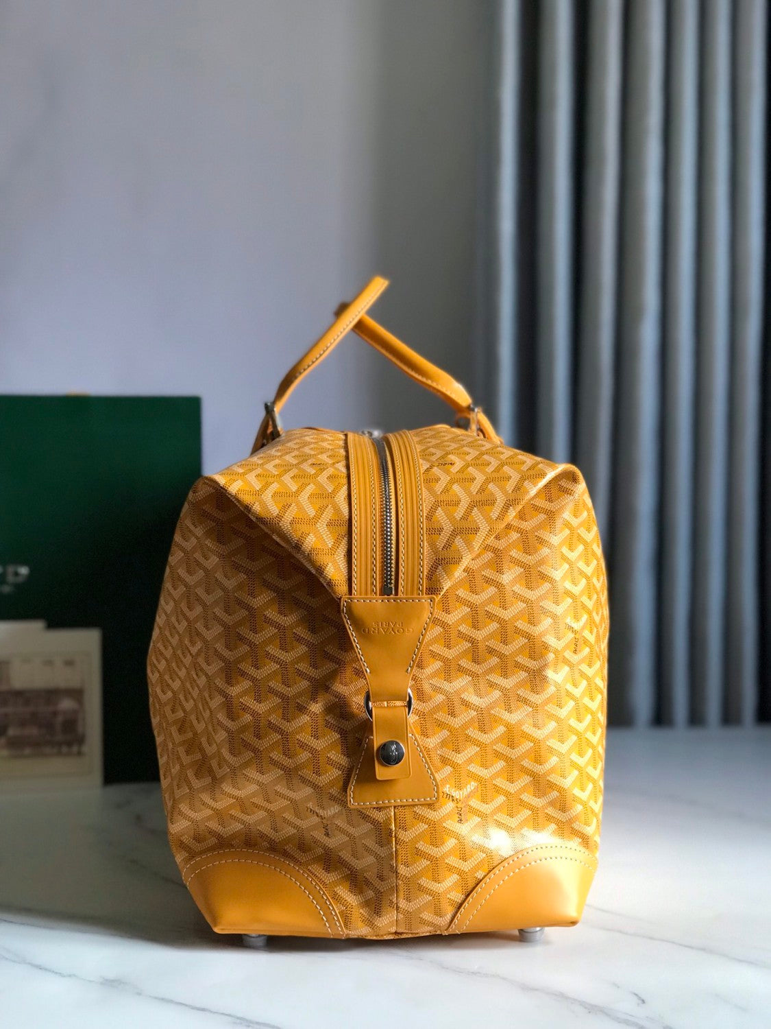 GOYARD Bowling45 Men's And Women's Fashion Classic All-over Print Zipper Closure Canvas Leather Oversized Travel Bag Bags BOWLIN045TY33CL33P #78364