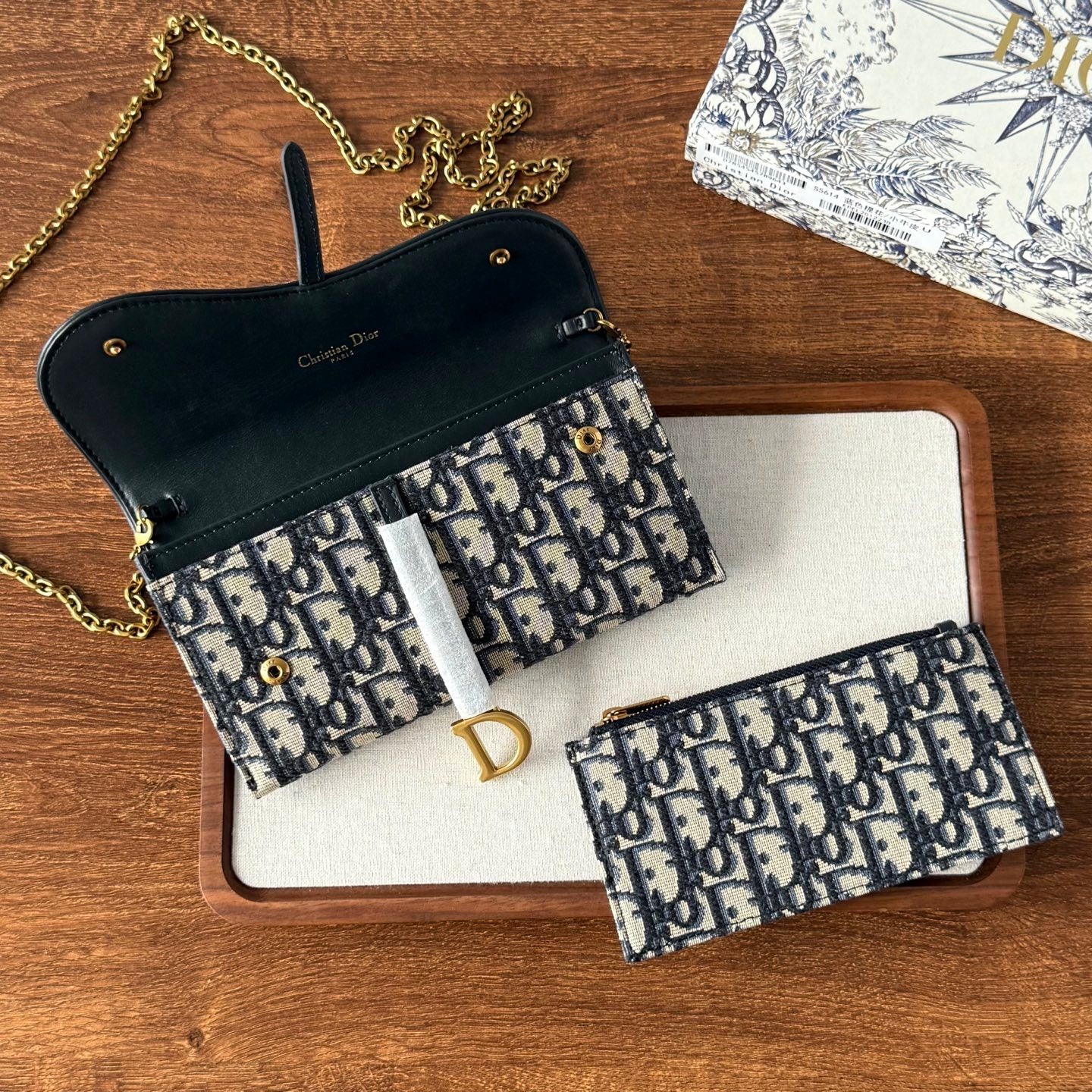 Dior Women's Fashion Classic Oblique Printed Embroidered Leather Saddle Chain Handbag Shoulder Bag Crossbody Bag Bags S5614CTZQ_M928 #78438