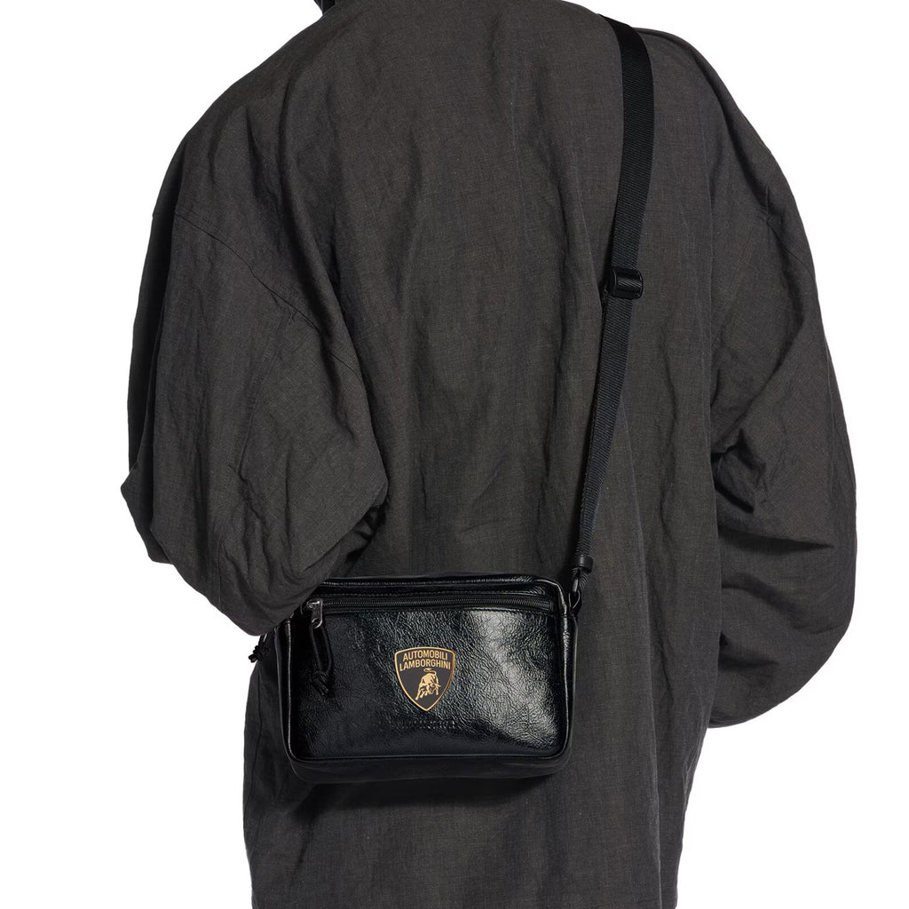 Balenciaga Men's And Women's Fashion Classic Solid-color Metal Badge Decorated Lambskin Shoulder Bag Crossbody Bag Bags 6461382AB0R1000 #79473