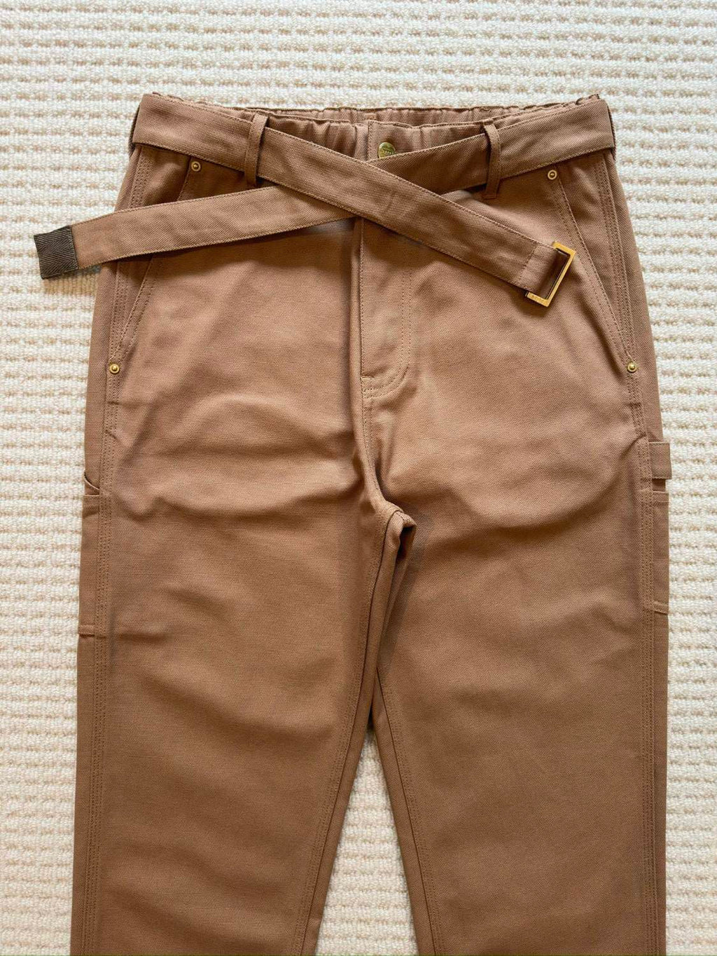 Carhartt WIP x Sacai  Men's Spring/Fall Fashion Casual Solid Color Relaxed Straight Leg Pants Work Pants #78683