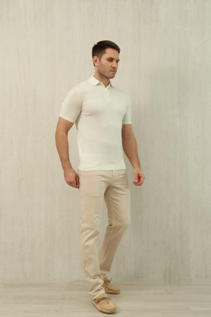 Loro Piana King's Gift® Men's Polo Shirt Spring Summer Fashion Casual Button Short Sleeve Top Knitted T-shirt Lapel Men's Clothes Ngvp #9957