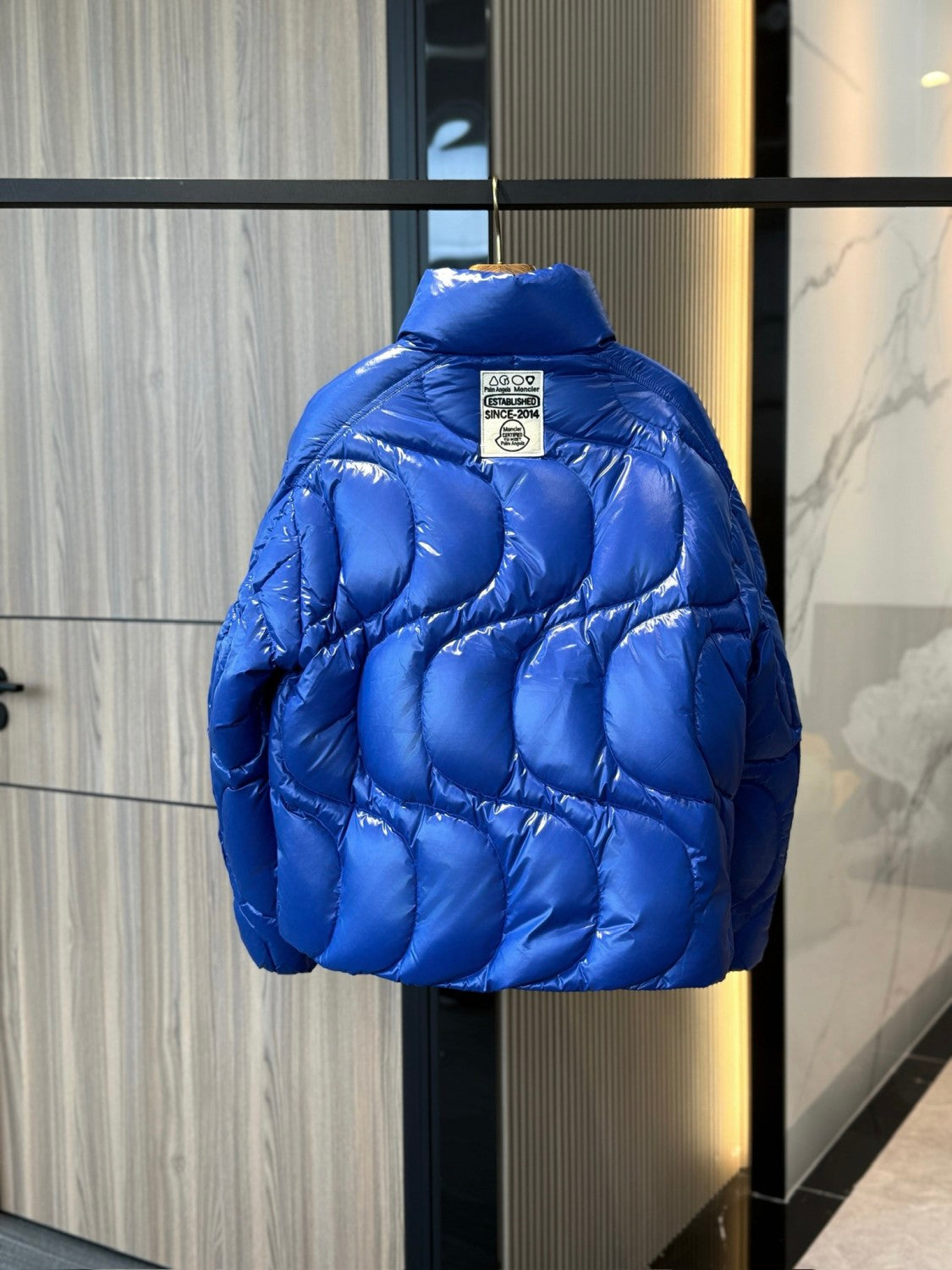 Moncler x Palm Angel  Men's And Women's Winter Fashion Casual Solid Color Zipper Single Button Windproof White Goose Down Jacket Cotton Coat Jacket #79142