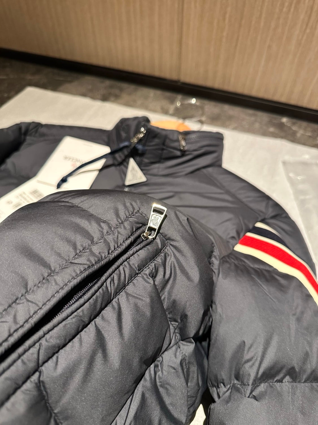 Moncler Men's Winter Fashion Casual High Neck Double Zip Goose Down Nylon Fabric Cotton Jacket Down Outerwear Jacket #79539