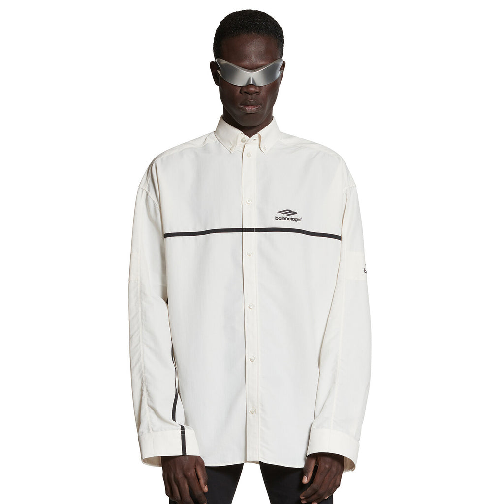 Balenciaga Men's 3B Sports Icon Tracksuit Shirt Oversized Summer Solid Colour Cotton Single Breasted Long Sleeve Shirt #97865