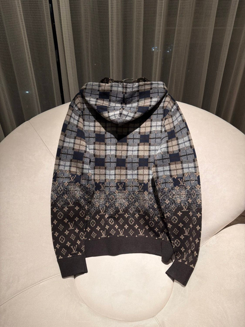 Louis Vuitton Monogram Faded Plaid Hoodie #337090