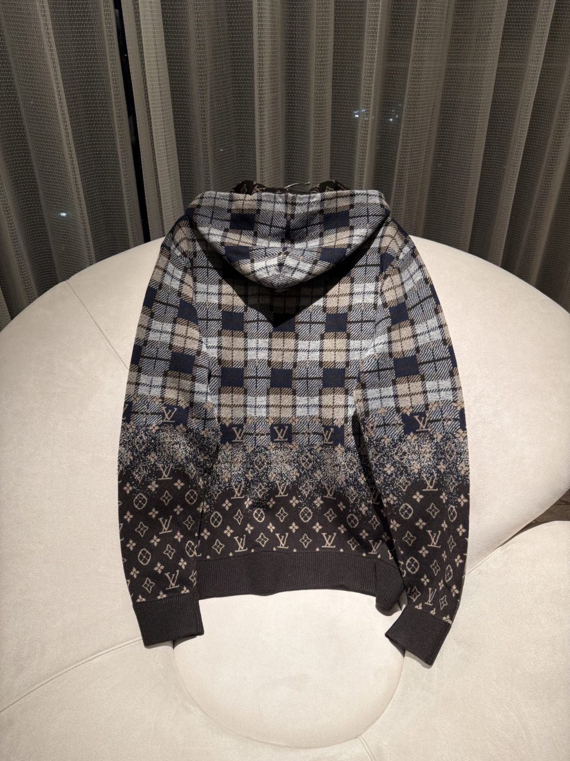 Louis Vuitton Monogram Faded Plaid Hoodie #337090