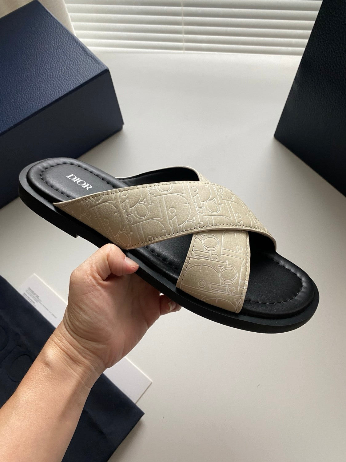 Dior Alias Men's Summer Solid Color Letter Print Casual Sandal Shoes #77154