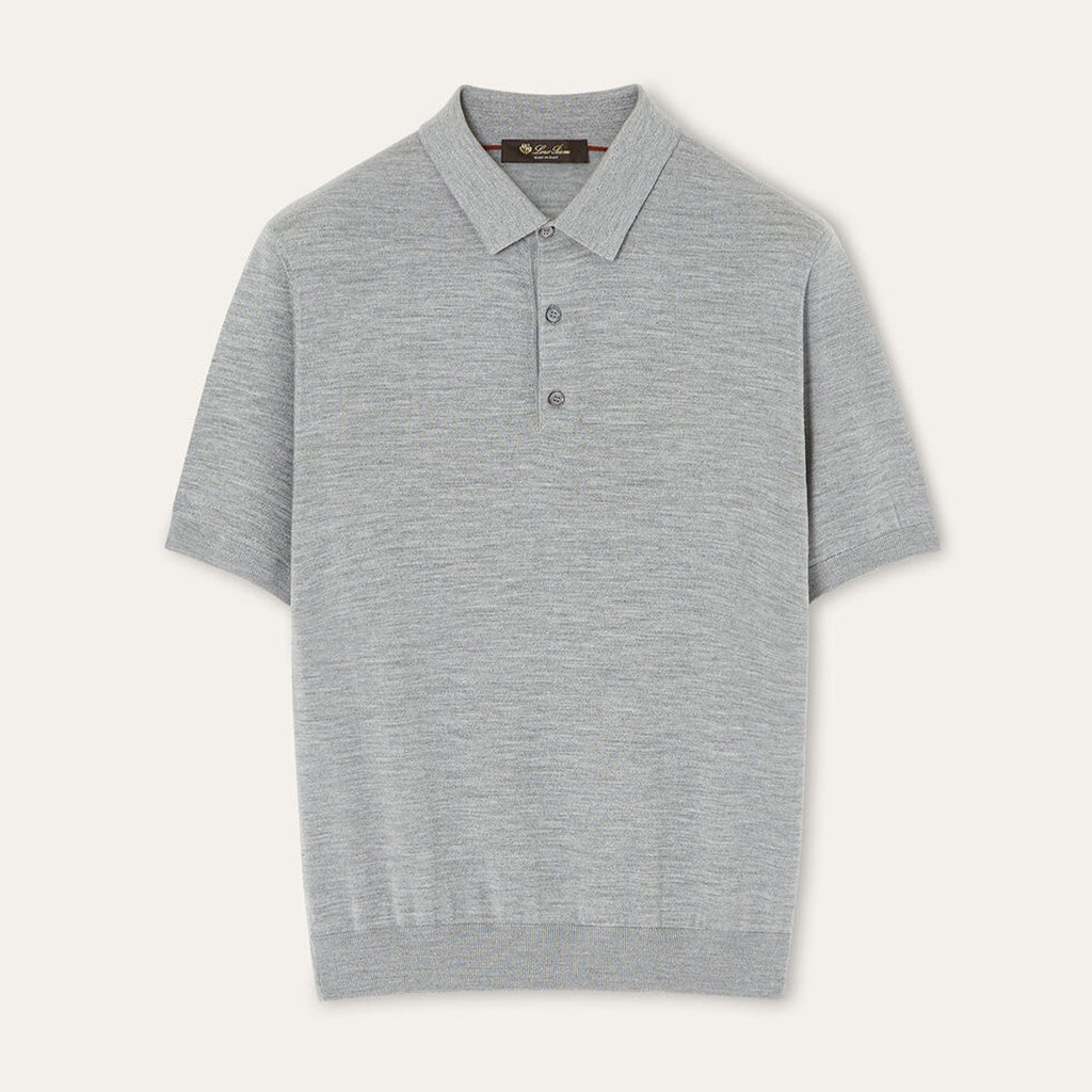 Loro Piana Men's Polo Shirt Solid Color Lapel Button Straight Knit T-shirt Fashion Casual Trend Comfortable T-shirt Ngvp #2416