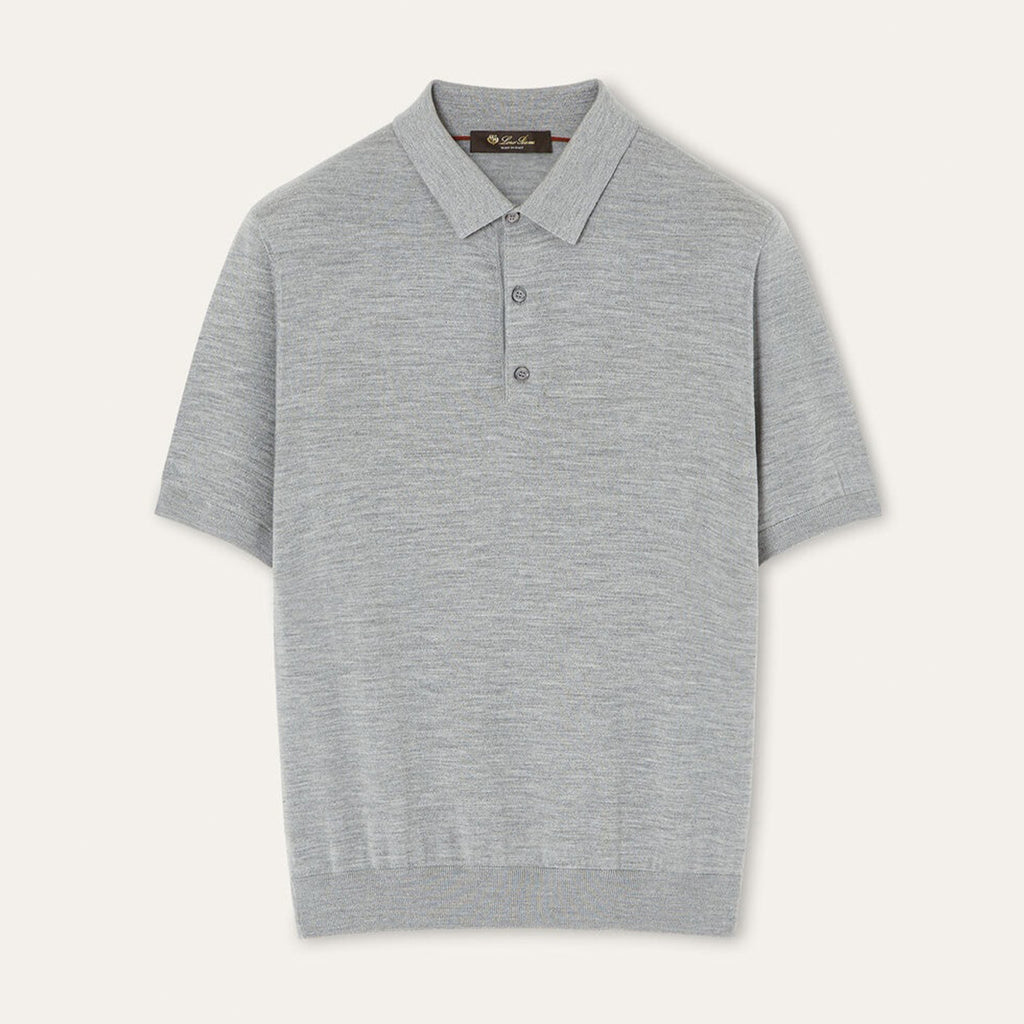Loro Piana Men's Polo Shirt Solid Color Lapel Button Straight Knit T-shirt Fashion Casual Trend Comfortable T-shirt Ngvp #2416