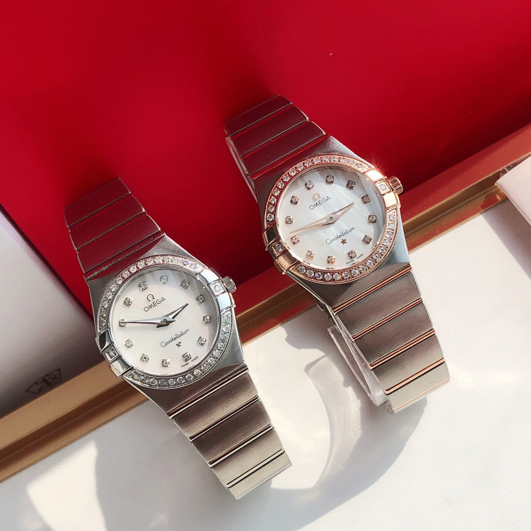 OMEGA Women's Anti-Glare Sapphire Mirror Swiss Quartz Watch #96953