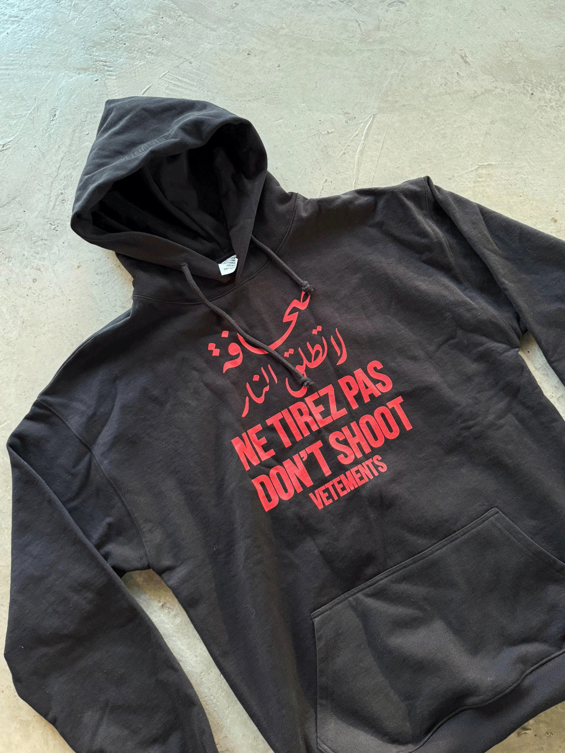 Vetements Men's Dark Style Embroidery Pullover Hoodie  Spring And Fall Fashion High Street Retro Trend Versatile Single Hooded Sweatshirt Ngvp #1175