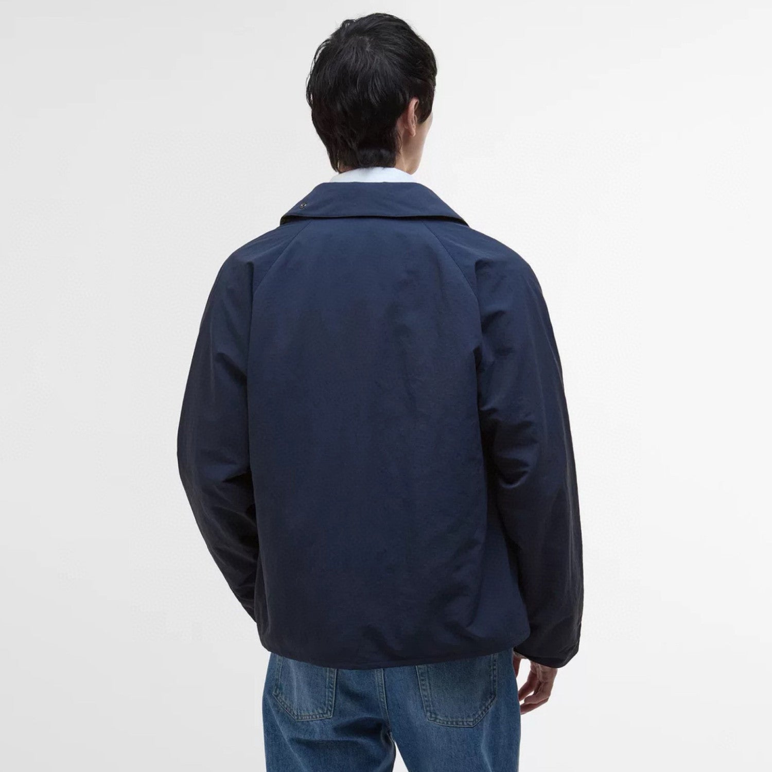 Barbour Men's Spring/Fall Fashion Classic Solid Color Lapel Single Breasted Waterproof Polyester Blend Fabric Casual Oversized Jacket #79495