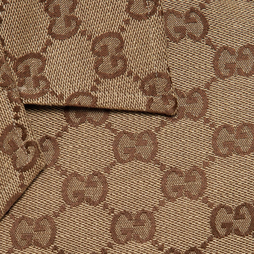 Gucci Men's Summer Brown Lapel Single Breasted Logo Printed Short Sleeve Shirt #98679