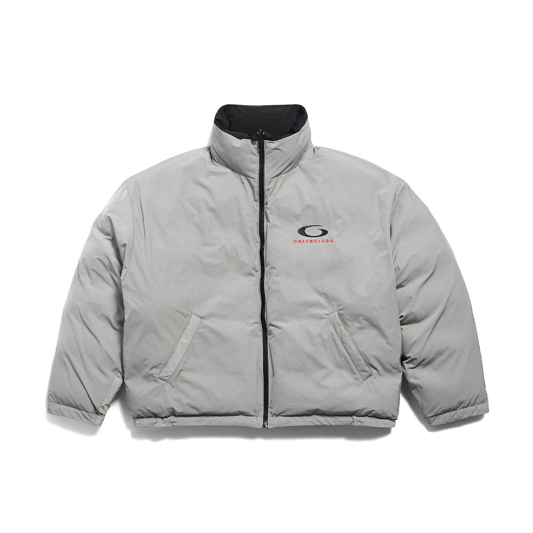 Balenciaga Men's Vintage COCOON KICK PUFFER Jacket Reversible Cotton Stand Collar Logo Embroidery Fitted Long Sleeve Jacket #71723