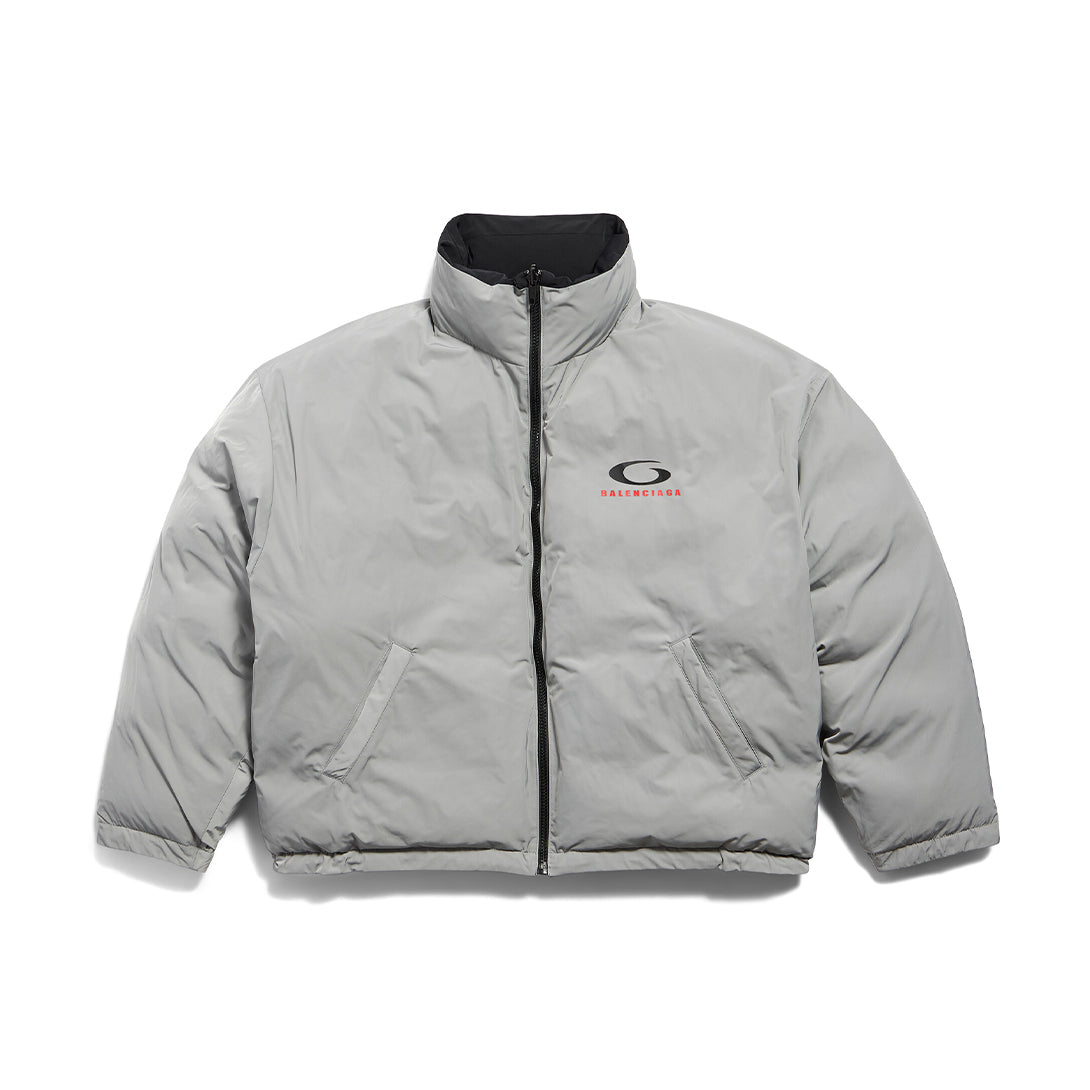 Balenciaga Men's Vintage COCOON KICK PUFFER Jacket Reversible Cotton Stand Collar Logo Embroidery Fitted Long Sleeve Jacket #71723
