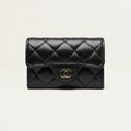 Chanel Women's Fashion Classic Solid-Color Leather Logo Metal Icon Flap Card Holder Bag Bags #79488