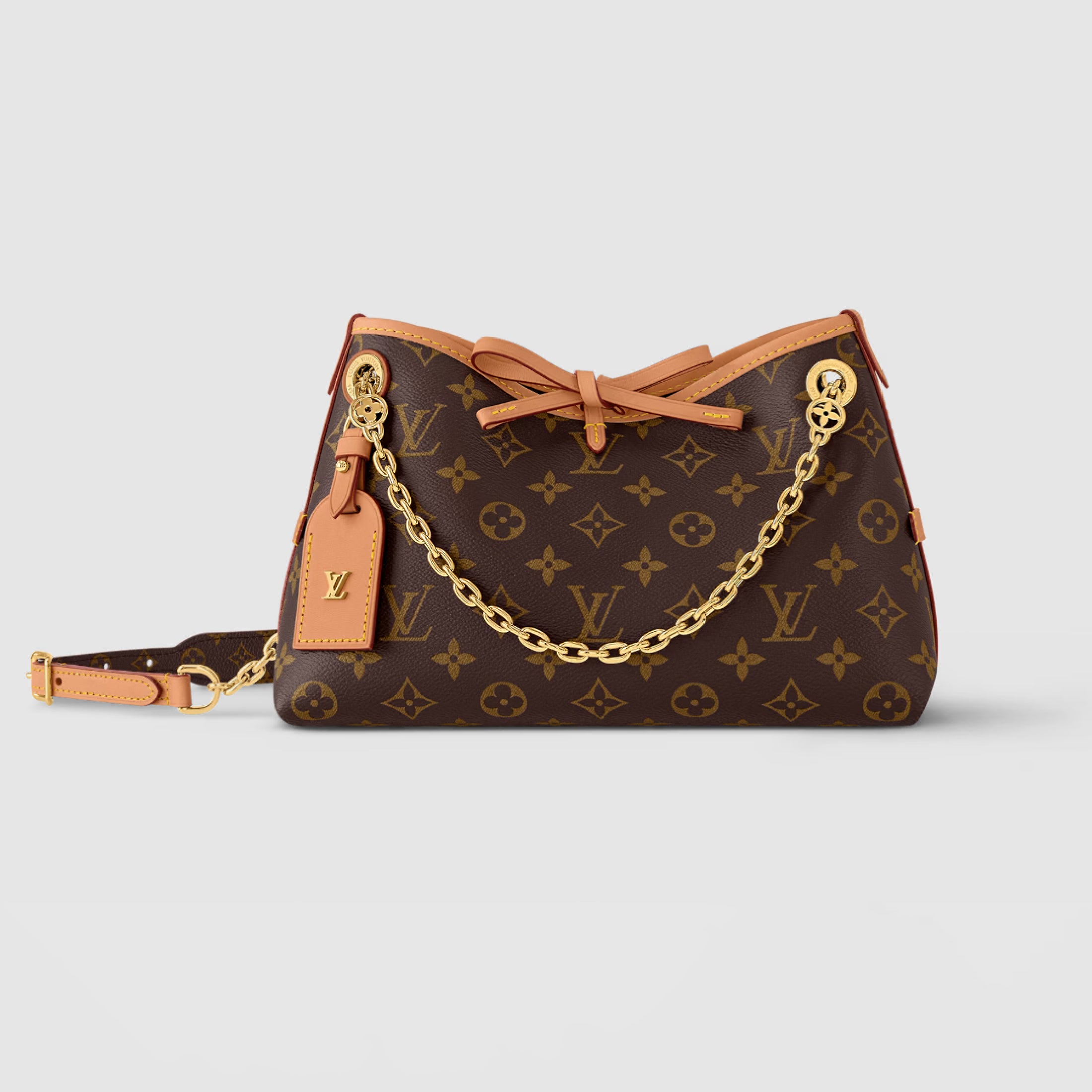 Louis Vuitton Carryall BB Handbag Monogram Printed Cowhide Crossbody Bag Metal Decoration Tie Strap Fashionable Temperament Bag Bags M13014 #71854