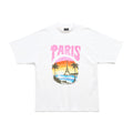 Balenciaga Paris Tropical Men's and Women's Black and White Vintage Plain Knit Medium Fit Short Sleeve T-Shirt #99154