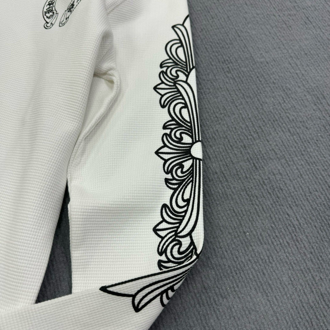 Chrome Hearts Men's Spring/Summer Solid Color Long Sleeve T-Shirt #75819