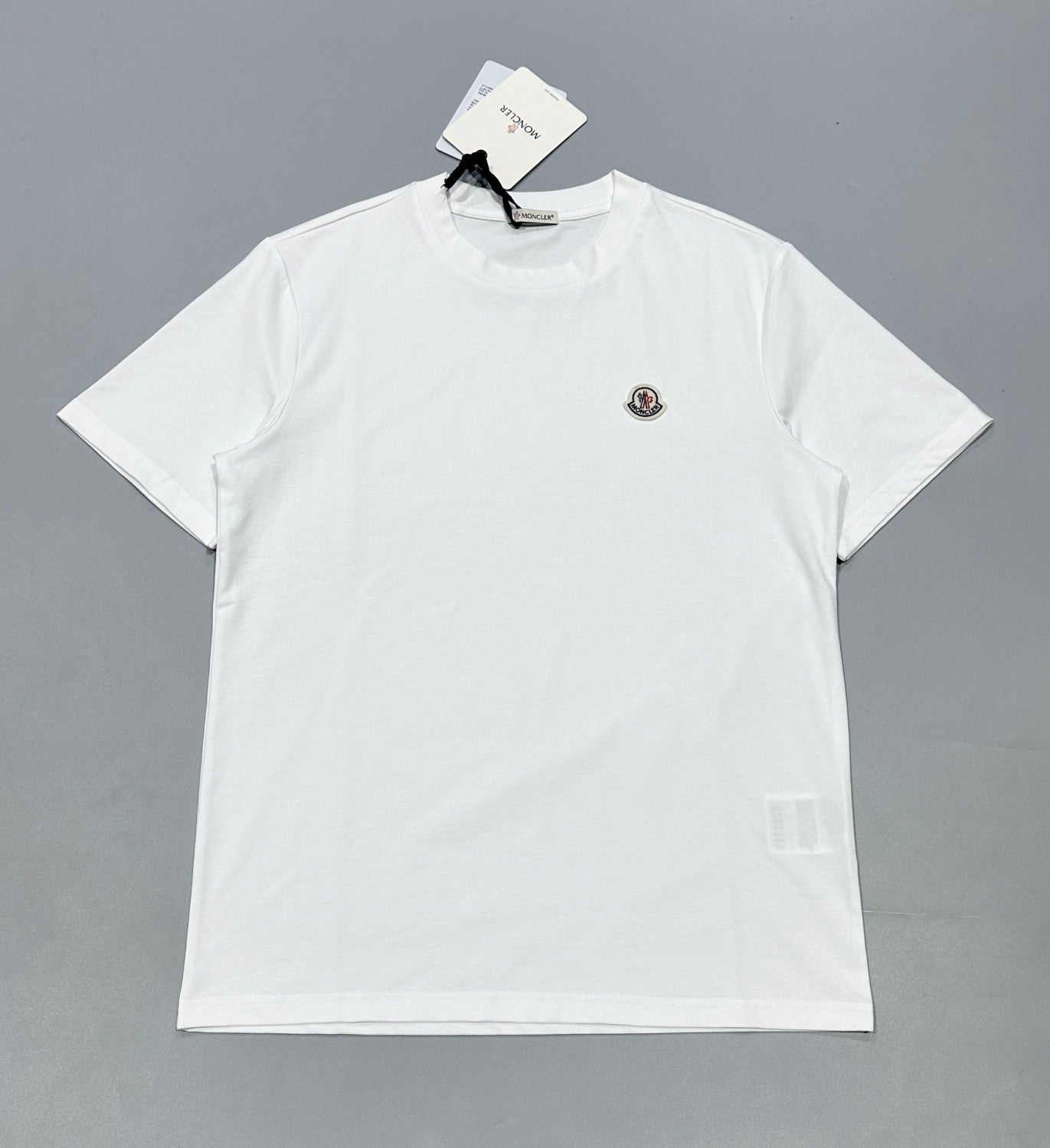 Moncler Men's Logo Summer Round Neck Solid Color Loose Straight Short Sleeve T-Shirt #75513