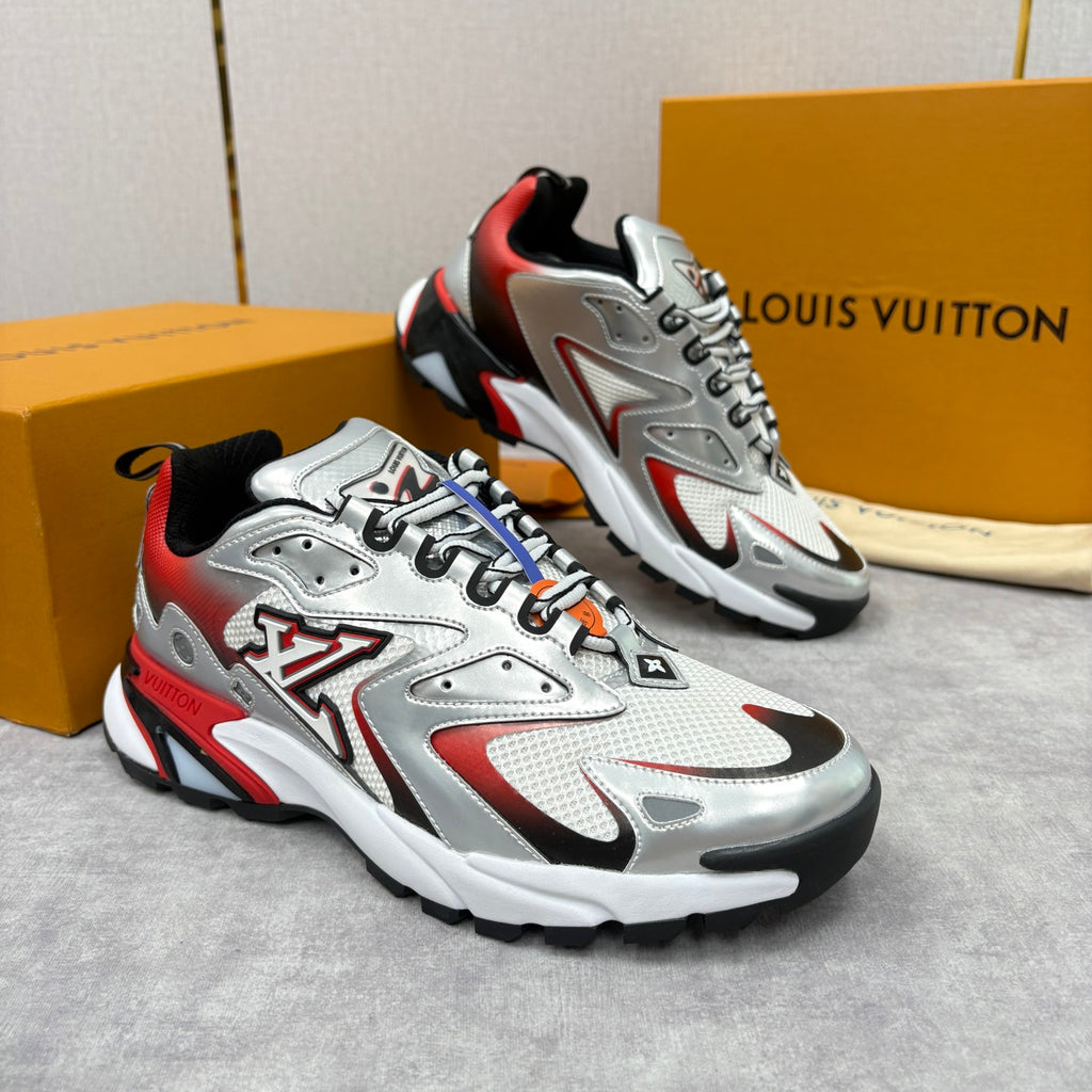 Louis Vuitton LV RUNNER TATIC Men's And Women's Spring/summer Casual Round Toe Lace Up Floral Logo Low Top Casual Sneakers Shoes #78323