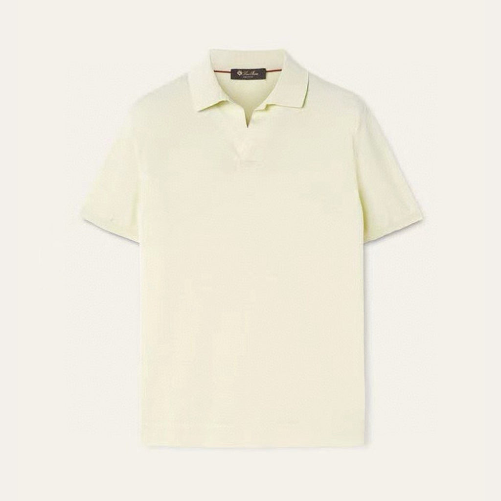Loro Piana Men's Summer Solid Color Lapel Fit Ryome Short Sleeve Polo Shirt Ngvp #8214