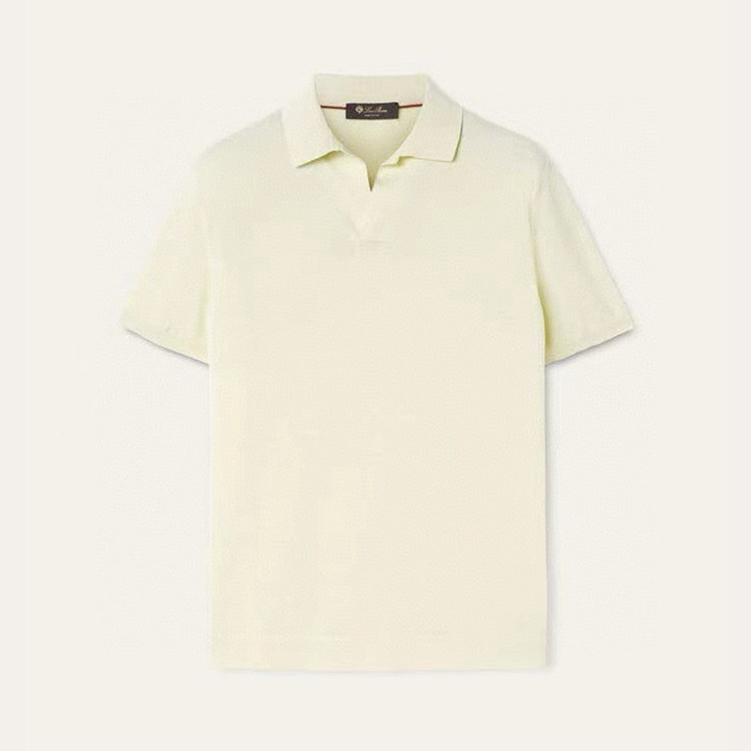 Loro Piana Men's Summer Solid Color Lapel Fit Ryome Short Sleeve Polo Shirt Ngvp #8214
