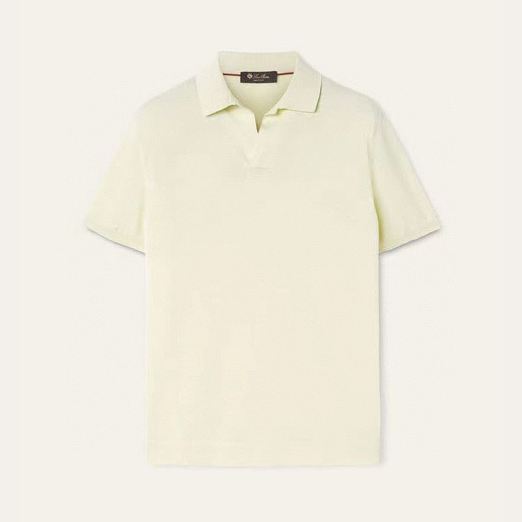 Loro Piana Men's Summer Solid Color Lapel Fit Ryome Short Sleeve Polo Shirt Ngvp #8214