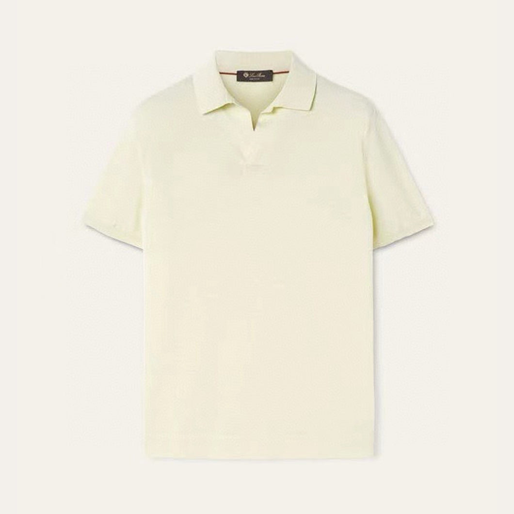 Loro Piana Men's Summer Solid Color Lapel Fit Ryome Short Sleeve Polo Shirt Ngvp #8214