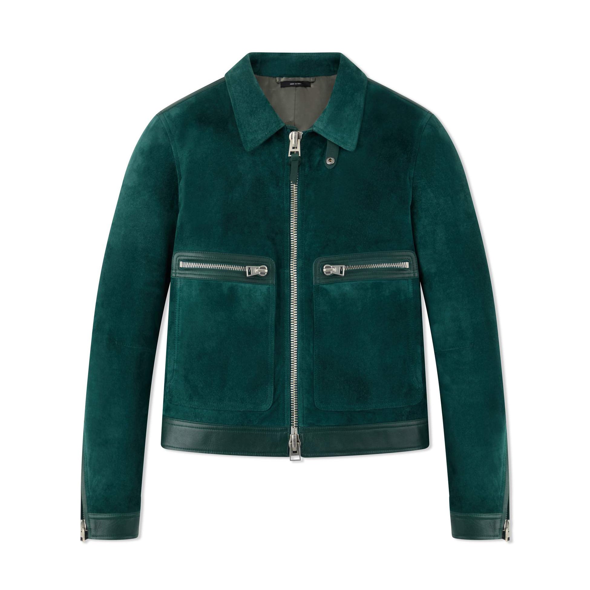 Tom Ford Suede Zip Lapel Jacket #96185