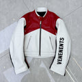 Vetements Black Short Sleeved Leather Jacket #21919