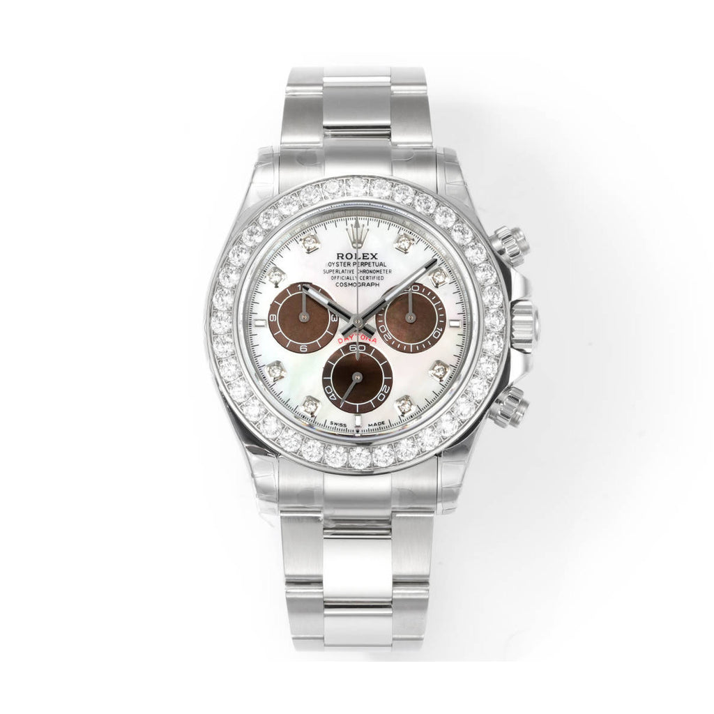 Rolex Men's Automatic Mechanical Movement 100 Meter Water Resistant Dial Watch with Diamonds #75863