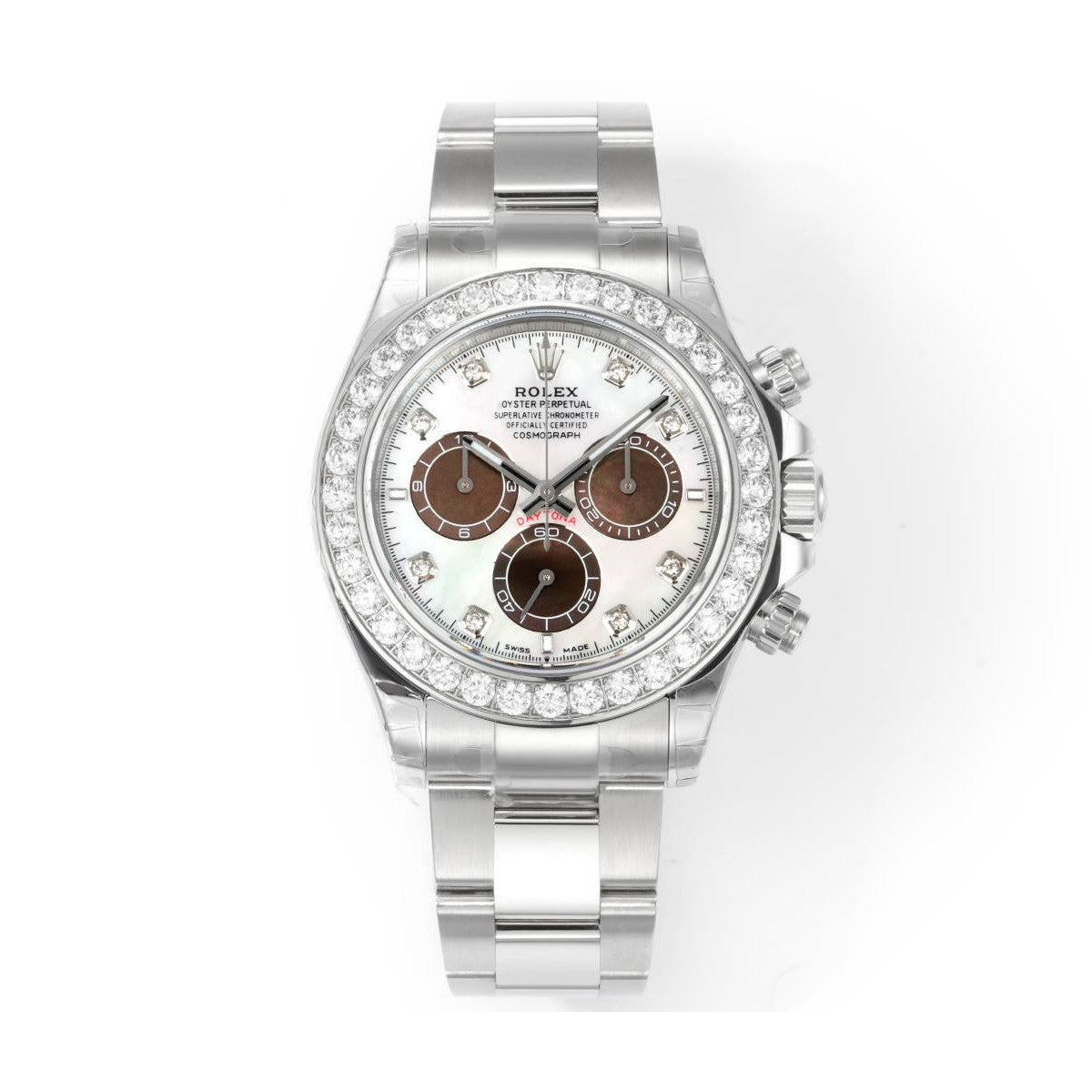 Rolex Men's Automatic Mechanical Movement 100 Meter Water Resistant Dial Watch with Diamonds #75863