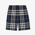 Burberry Men's Summer Colour Block Check Full Print Mid Waist Elasticated Shorts Pants #99537