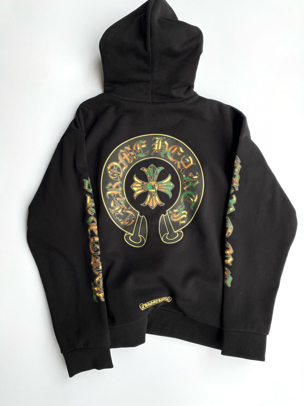 Chrome Hearts Men's Autumn Black Hooded Sweatshirt Pullover Casual Sweatpants Set Suit #97426