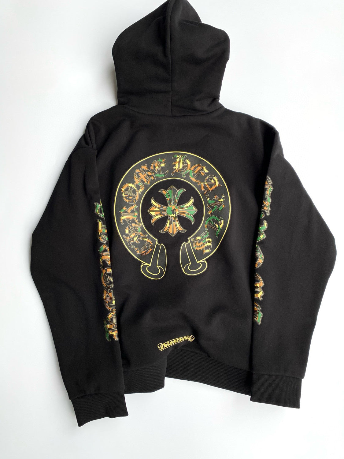 Chrome Hearts Men's Autumn Black Hooded Sweatshirt Pullover Casual Sweatpants Set Suit #97426