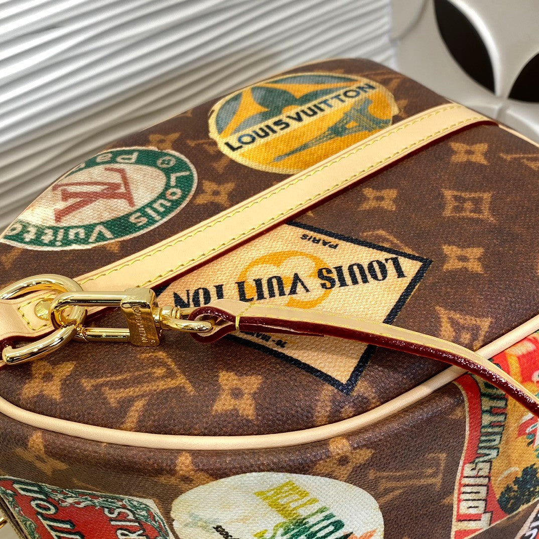 Louis Vuitton Speedy Bandoulière 30 Women's Flight Mode Vintage Iconic Monogrammed Coated Canvas Shoulder Crossbody Tote Bag Bags #75371