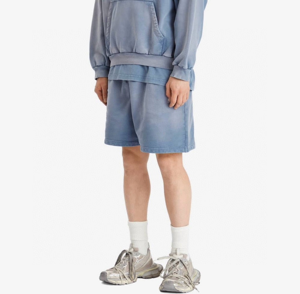 Balenciaga Men's Summer Logo Printed Elastic Waist Cotton Casual Loose Washed Gradient Political Campaign Shorts #71897