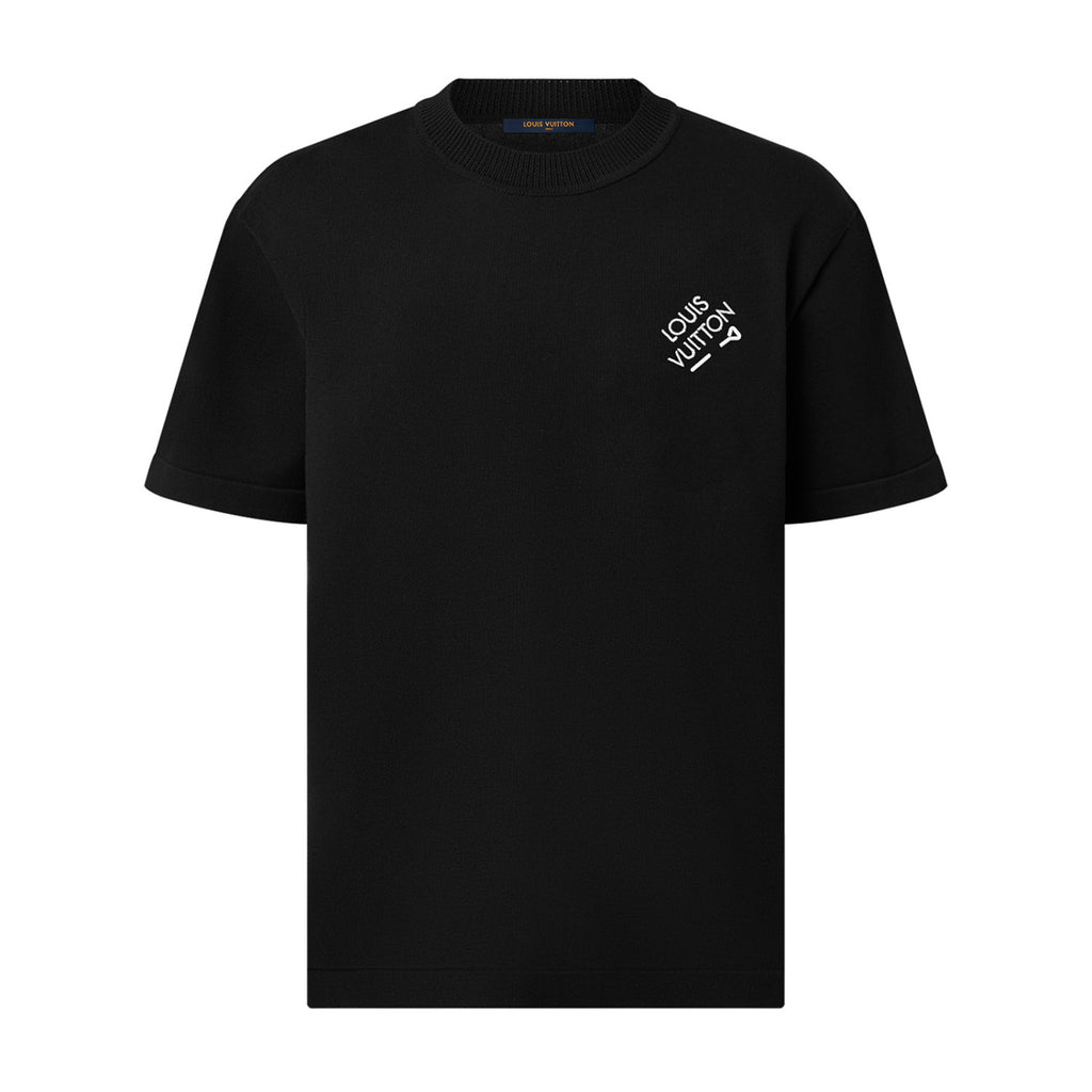 Louis Vuitton Men's Summer Solid Color Embroidered Logo Pin Crew Neck Cotton Short Sleeve T-Shirt #98211