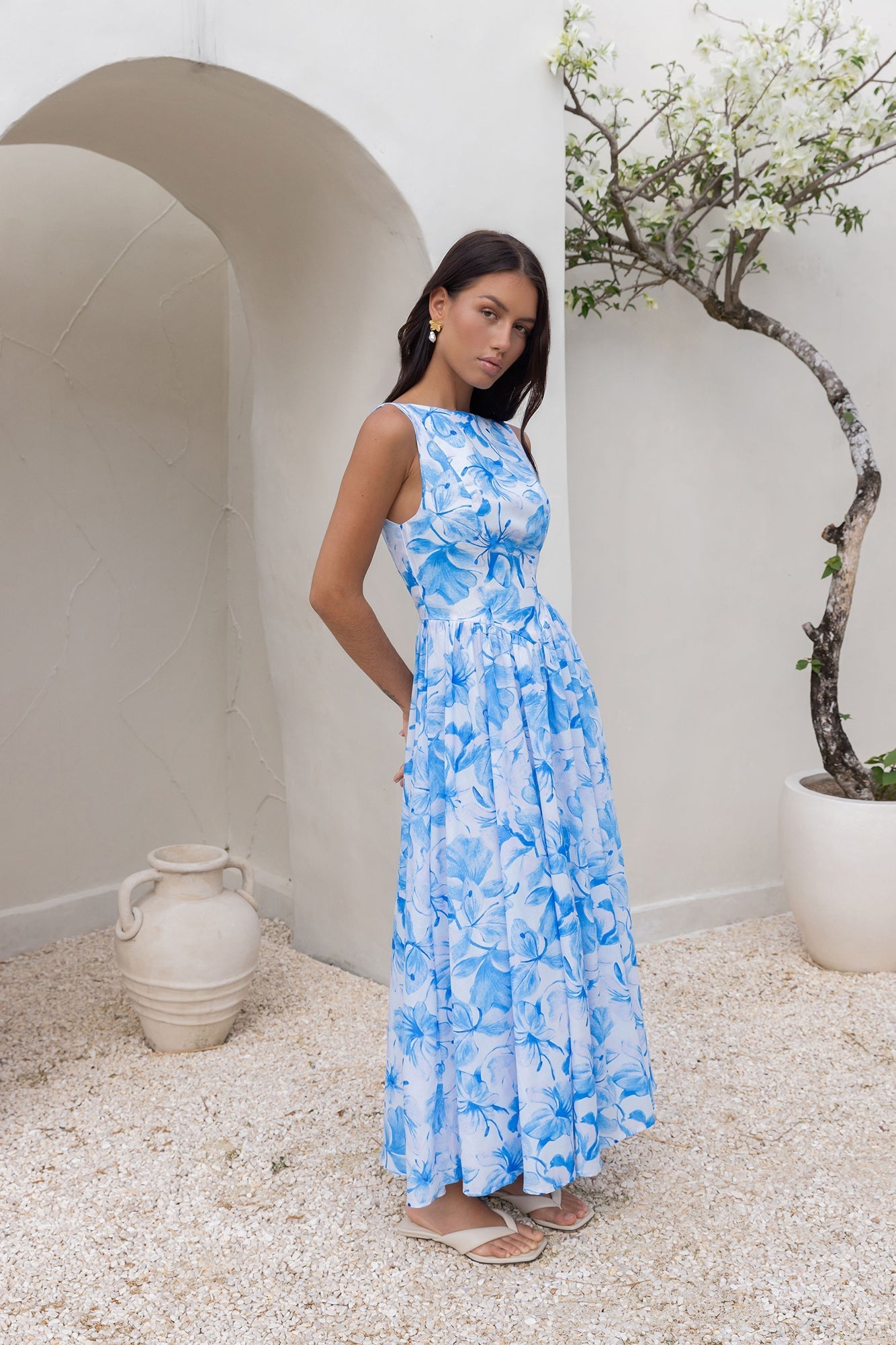 The Voyage Edit Maxi Dress Blue