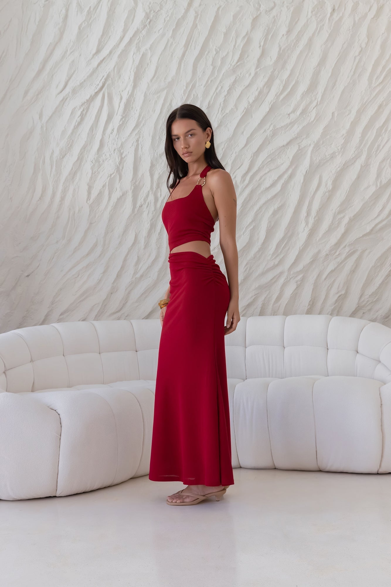 Horizon Hunter Maxi Dress Maroon
