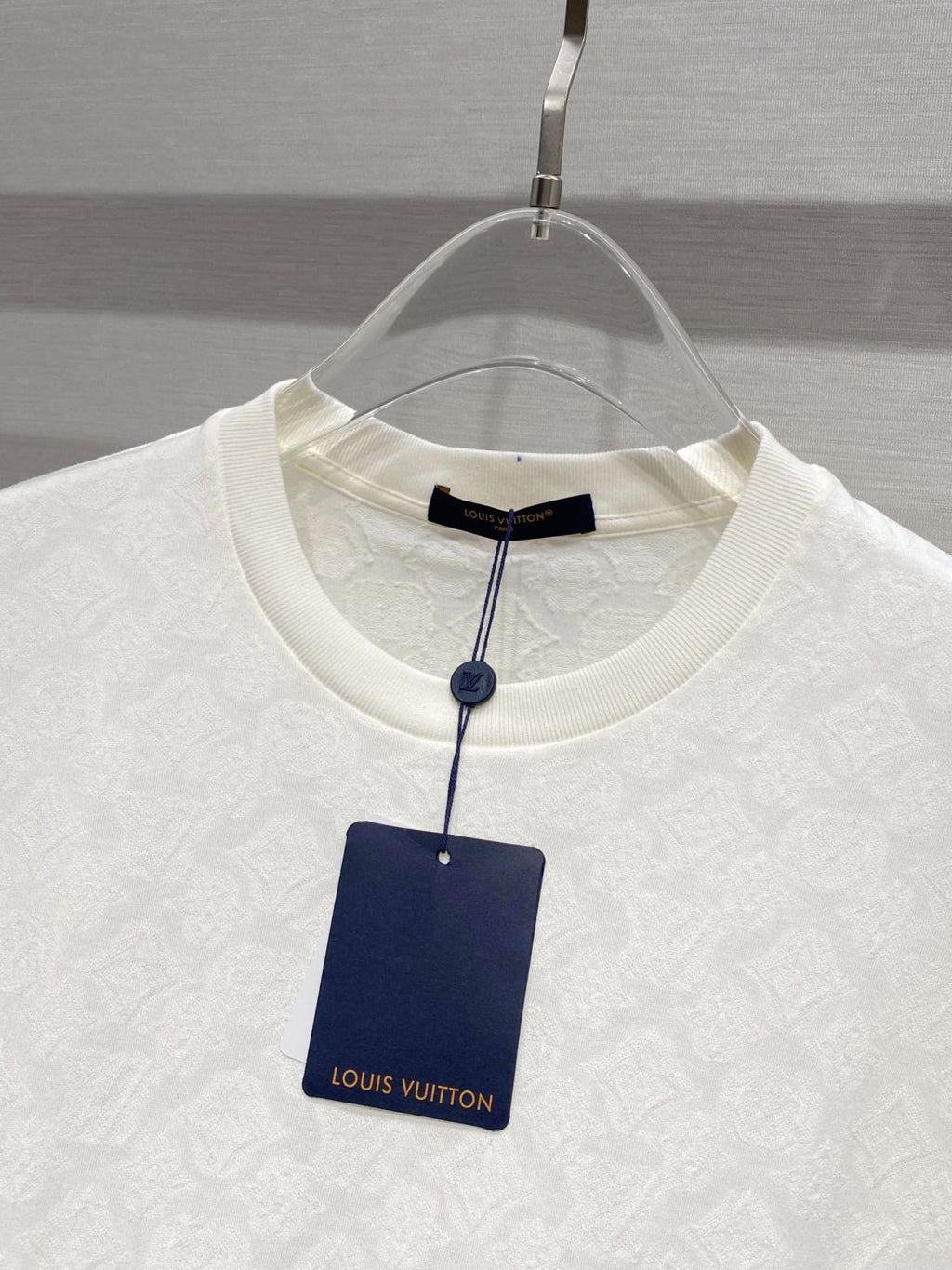 Louis Vuitton Men's Summer MONOGRAM Cut Floral Solid Color Cotton Round Neck Straight Fit Short Sleeve T-Shirt #72182