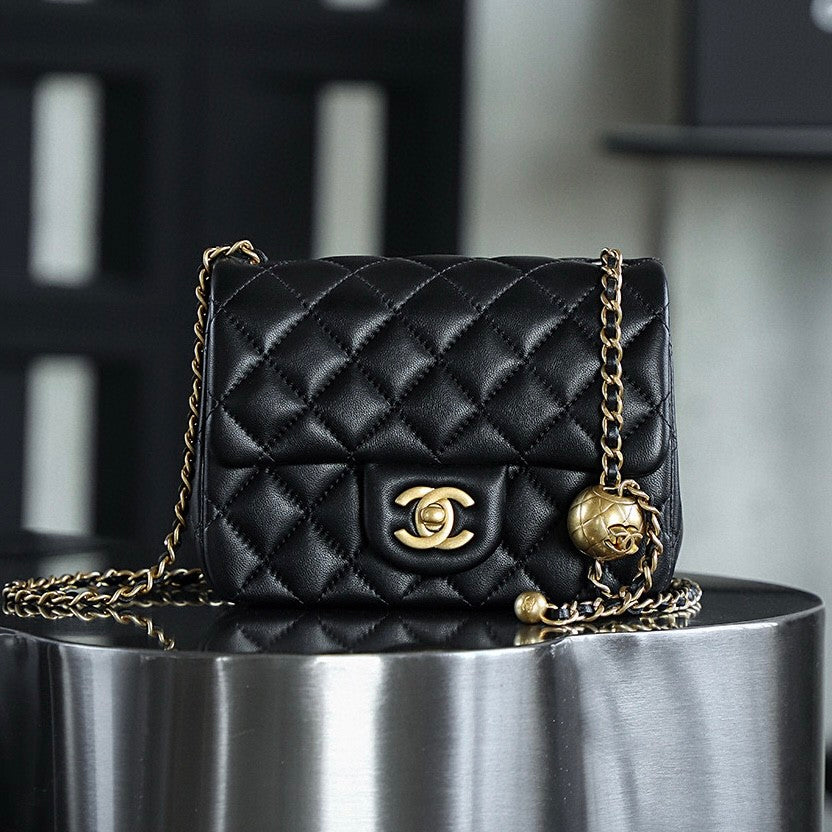 Chanel Flap Bag Small Golden Ball. Single Shoulder Messenger Bag Multicolor Double Size Leather Bags #77345