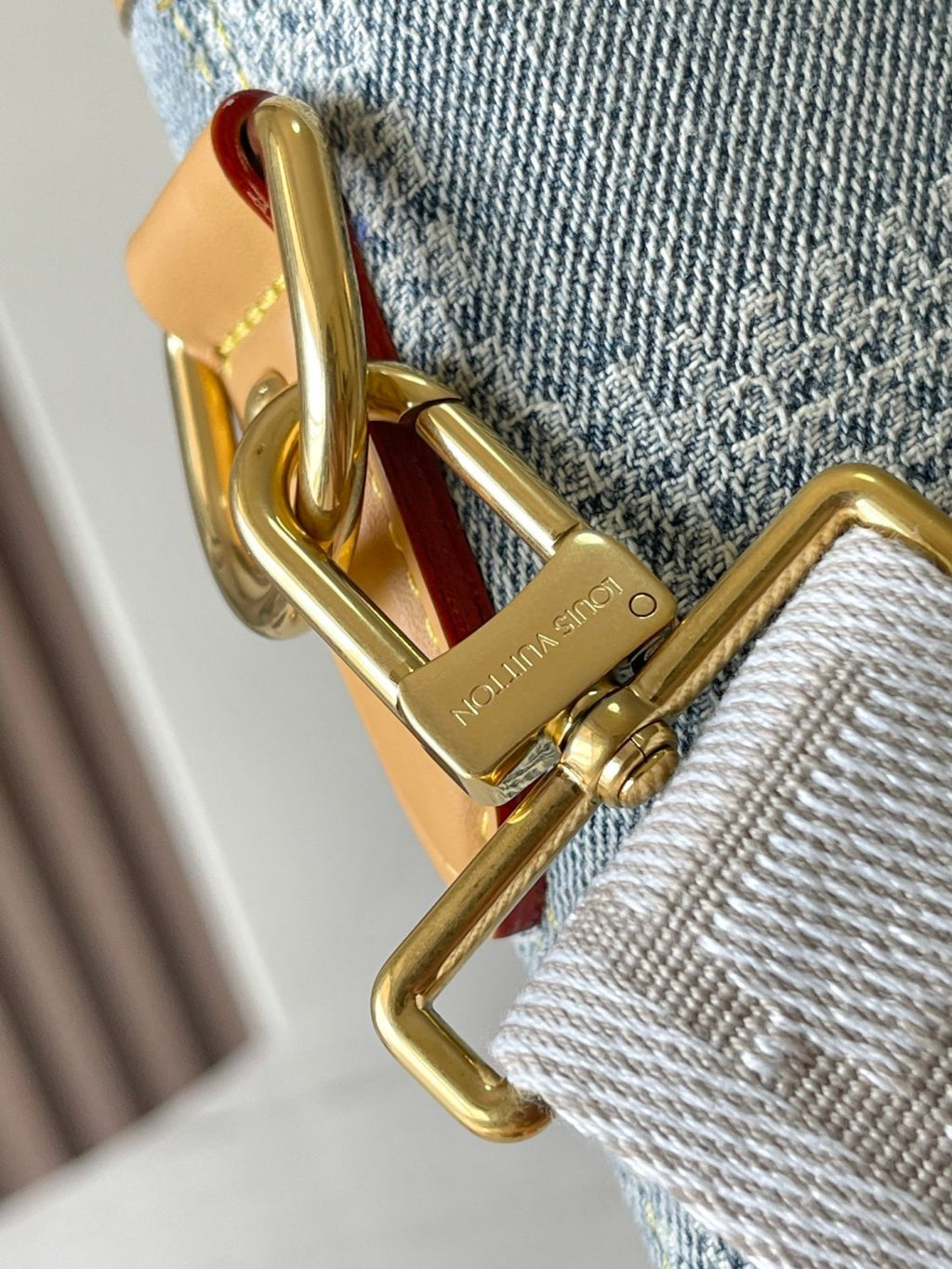 Louis Vuitton Weekend Tote Men's And Women's Solid Colour Detachable Adjustable Shoulder Strap Checkerboard Checkerboard Printing Denim Shoulder Handbag Tote Bag Bags #76851
