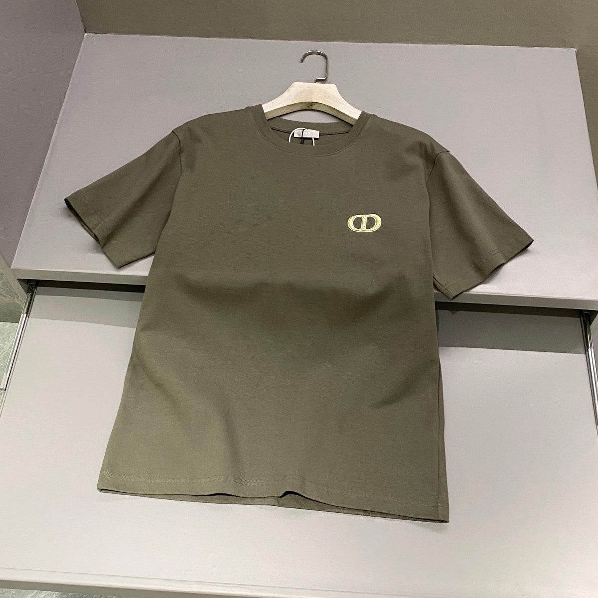 Dior Men's Summer Solid Color Embroidered Logo Round Neck Cotton Short Sleeve T-Shirt #99796
